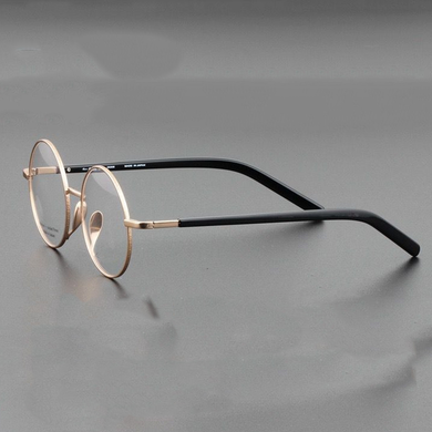 Men's Eyeglasses Frames Retro Round Computer Glasses For Men Women Japanese Handmade Titanium Prescription Gafas