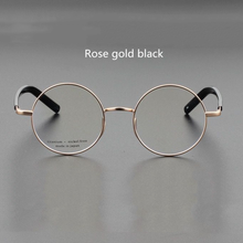 Load image into Gallery viewer, Men&#39;s Eyeglasses Frames Retro Round Computer Glasses For Men Women Japanese Handmade Titanium Prescription Gafas
