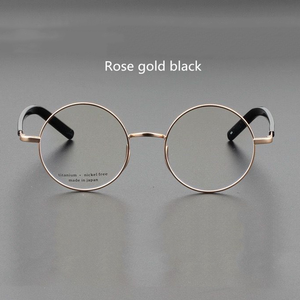 Men's Eyeglasses Frames Retro Round Computer Glasses For Men Women Japanese Handmade Titanium Prescription Gafas