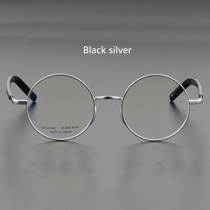 Men's Eyeglasses Frames Retro Round Computer Glasses For Men Women Japanese Handmade Titanium Prescription Gafas