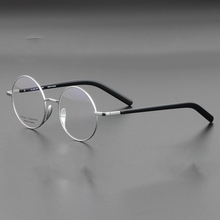 Load image into Gallery viewer, Men&#39;s Eyeglasses Frames Retro Round Computer Glasses For Men Women Japanese Handmade Titanium Prescription Gafas