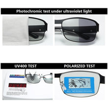 Load image into Gallery viewer, Men's Pochromic Polarized Sunglasses Men Driving Chameleon Sun Glasses Change Color Shades For Man Day And Night UV400