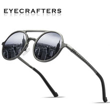 Load image into Gallery viewer, Men&#39;s Polarized Punk Sunglasses Vintage Round Frame Sunglasses Aluminum-Magnesium Glasses Driving sunglasses