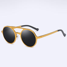 Load image into Gallery viewer, Men&#39;s Polarized Punk Sunglasses Vintage Round Frame Sunglasses Aluminum-Magnesium Glasses Outdoor Driving Eyewears