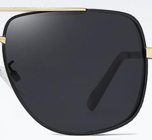 Men's Square Pilot Polarized Sunglasses,Metal Driving TAC  Night Vision Goggles, Anti-Glare Sun Glasses HSA616