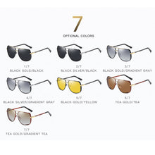 Load image into Gallery viewer, Men&#39;s Square Pilot Polarized Sunglasses,Metal Driving TAC  Night Vision Goggles, Anti-Glare Sun Glasses HSA616
