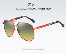Load image into Gallery viewer, Metal Color Polarized Sunglasses Upscale Men&#39;s Sunglasses Sunglasses Day And Night Dual-use Women Sunglasses