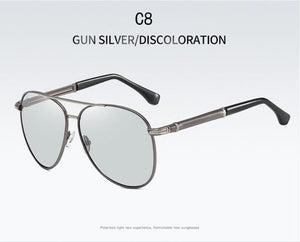 Metal Color Polarized Sunglasses Upscale Men's Sunglasses Sunglasses Day And Night Dual-use Women Sunglasses