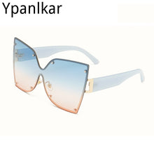 Load image into Gallery viewer, Metal Frame Butterfly Shape Ladies Sunglasses Oversized Personality Gradient Color Women Sun glasses