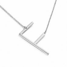 Load image into Gallery viewer, New Minimalist Gold Rose Gold Silver Color 26 A-Z Letter Name Initial Necklaces For Women Long Big Letter Pendant Necklace