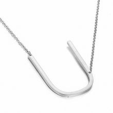 Load image into Gallery viewer, New Minimalist Gold Rose Gold Silver Color 26 A-Z Letter Name Initial Necklaces For Women Long Big Letter Pendant Necklace