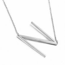 Load image into Gallery viewer, New Minimalist Gold Rose Gold Silver Color 26 A-Z Letter Name Initial Necklaces For Women Long Big Letter Pendant Necklace