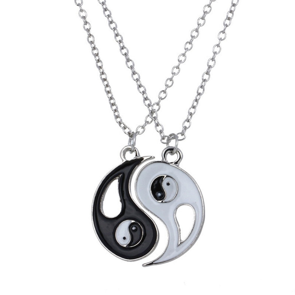 New Mystical Yin Yang Pendant Necklace Stainless Steel Necklaces Couple Necklace NL0047