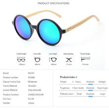 Load image into Gallery viewer, Natural bamboo Leg Sunglasses Men Women Retro Round Wooden Sun Glasses Coating Steampunk Shades Male Female Eyewear