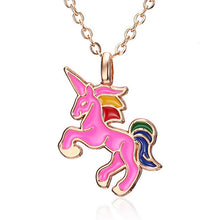 Load image into Gallery viewer, New Necklace For Girls Children Kids Enamel Cartoon Horse jewelry accessories Women Animal Necklace Pendant Party Girl Gifts