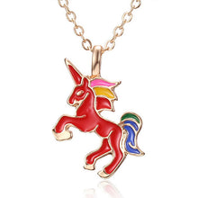 Load image into Gallery viewer, New Necklace For Girls Children Kids Enamel Cartoon Horse jewelry accessories Women Animal Necklace Pendant Party Girl Gifts