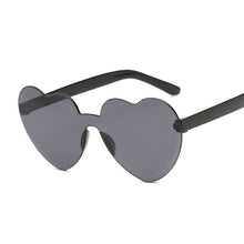 Load image into Gallery viewer, One Piece Love Heart Lens Sunglasses Women Transparent Plastic Glasses Style Sun Glasses Female Clear Candy Color Lady