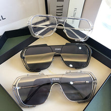 Carica l&#39;immagine nel visualizzatore di Gallery, One Piece Yellow Sunglasses 2023 High Steampunk Sunglasses Clear Lens Sun Glasses Men Anti Blue Light Glasses