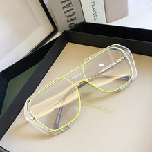 Carica l&#39;immagine nel visualizzatore di Gallery, One Piece Yellow Sunglasses 2023 High Steampunk Sunglasses Clear Lens Sun Glasses Men Anti Blue Light Glasses