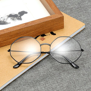 Optics Diamond Glasses Frame Literary Vintage Metal Goggles Myopia Frame Clear Lens Glasses Nerd Spectacles Eyeglass Oculos