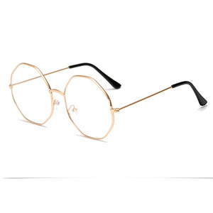 Optics Diamond Glasses Frame Literary Vintage Metal Goggles Myopia Frame Clear Lens Glasses Nerd Spectacles Eyeglass Oculos