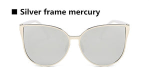 Oversize Cat Eye Sunglasses Women Summer Style Big Size Frame Mirror Sun Glasses Female Oculos UV400