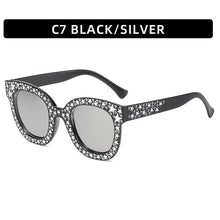 Load image into Gallery viewer, Oversize Mosaic Star Sunglasses Women 2023 Cute Sexy Model Catwalk Style Sun Glasses Ladies Decoration Eyewears UV