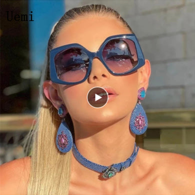 Oversize Square Sunglasses For Women Vintage Big Frame Shades Men Sun Glasses Eyewear Trending Product UV400 Wholesa