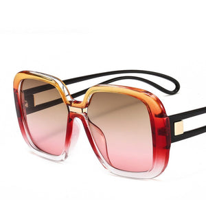 Oversize Square Sunglasses Women Brand Gradient Colorful UV400 Goggles Eyewear Frame Ladies Shades