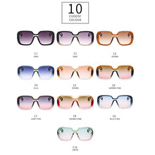 Load image into Gallery viewer, Oversize Square Sunglasses Women Brand Gradient Colorful UV400 Goggles Eyewear Frame Ladies Shades