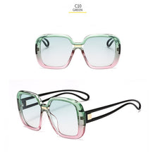 Load image into Gallery viewer, Oversize Square Sunglasses Women Brand Gradient Colorful UV400 Goggles Eyewear Frame Ladies Shades