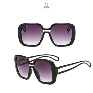 Oversize Square Sunglasses Women Brand Gradient Colorful UV400 Goggles Eyewear Frame Ladies Shades