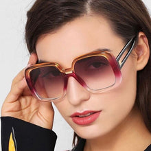 Load image into Gallery viewer, Oversize Square Sunglasses Women Brand Gradient Colorful UV400 Goggles Eyewear Frame Ladies Shades