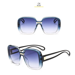 Oversize Square Sunglasses Women Brand Gradient Colorful UV400 Goggles Eyewear Frame Ladies Shades