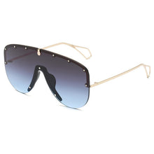 Load image into Gallery viewer, Oversized Gradient One Piece Sunglasses Men Women 2023 Metal Shades  Brand Designer Personality Eyewear UV400