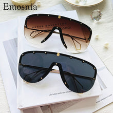 Load image into Gallery viewer, Oversized Gradient One Piece Sunglasses Men Women 2023 Metal Shades  Brand Designer Personality Eyewear UV400