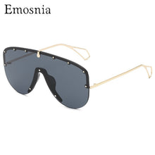 Load image into Gallery viewer, Oversized Gradient One Piece Sunglasses Men Women 2023 Metal Shades  Brand Designer Personality Eyewear UV400