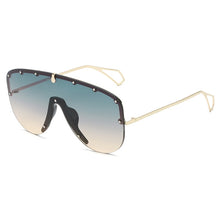 Load image into Gallery viewer, Oversized Gradient One Piece Sunglasses Men Women 2023 Metal Shades  Brand Designer Personality Eyewear UV400