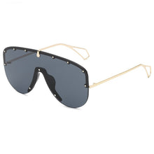Load image into Gallery viewer, Oversized Gradient One Piece Sunglasses Men Women 2023 Metal Shades  Brand Designer Personality Eyewear UV400