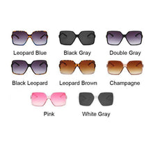 Load image into Gallery viewer, Oversized Ladies Sunglasses Women Vintage Square Big Frame Sun Glasses Female Leopard Gradient Glasses Oculos De Sol