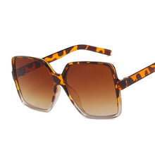 Load image into Gallery viewer, Oversized Ladies Sunglasses Women Vintage Square Big Frame Sun Glasses Female Leopard Gradient Glasses Oculos De Sol