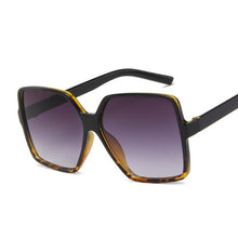 Load image into Gallery viewer, Oversized Ladies Sunglasses Women Vintage Square Big Frame Sun Glasses Female Leopard Gradient Glasses Oculos De Sol