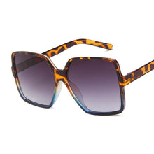 Load image into Gallery viewer, Oversized Ladies Sunglasses Women Vintage Square Big Frame Sun Glasses Female Leopard Gradient Glasses Oculos De Sol