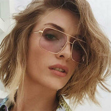 Load image into Gallery viewer, Oversized Square Sunglasses Women  Brand Designer Frame Transparent Gradient Sun Glasses Female Oculos De Sol Feminino