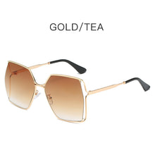 Load image into Gallery viewer, Oversized Square Sunglasses Women Steampunk Metal Frames Vintage Sun Glasses Female Goggle Shades UV400