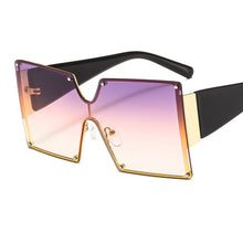 Load image into Gallery viewer, Oversized Trend 2023 sunglasses brand woman Stempunk square women Gafas de sol mujer