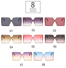 Load image into Gallery viewer, Oversized Trend 2023 sunglasses brand woman Stempunk square women Gafas de sol mujer