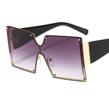 Load image into Gallery viewer, Oversized Trend 2023 sunglasses brand woman Stempunk square women Gafas de sol mujer