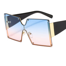 Load image into Gallery viewer, Oversized Trend 2023 sunglasses brand woman Stempunk square women Gafas de sol mujer