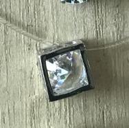 Load image into Gallery viewer, New Personality Fashion Square Imitation Pearl Crystal Zircon Zircon Necklace Invisible Transparent Fishing Line Necklace Women